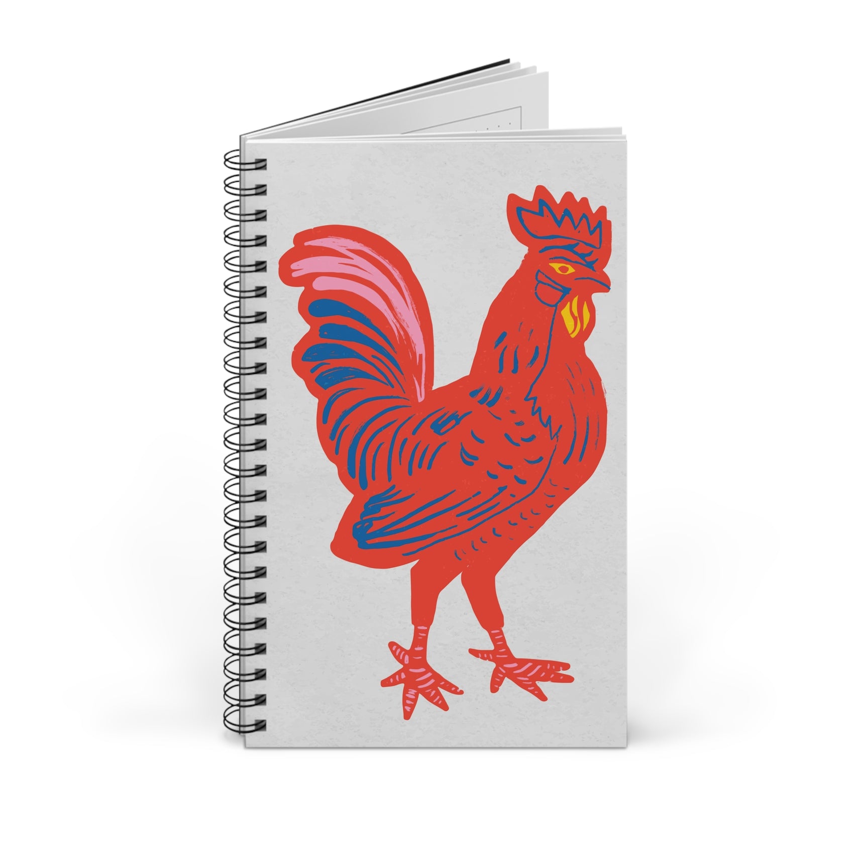 Spiral Notebook Rooster Farmhouse Journal Chicken Lover Gift Writing Diary School Planner Farm Animal Stationery Teacher Present Desk Gift