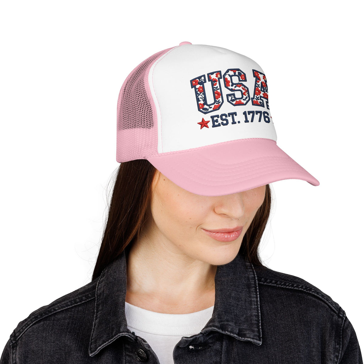 USA 250th Anniversary Hat For Anniversary Gift America 250 Cap 4th Of July Hat for Womens Patriotic Floral Cap Gift For Outdppr Activities
