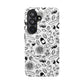 Italian Food Phone Case for Women Minimal Black White Cover Cute Pasta Lover Gift Chic European Style Accessory Case Gift For Traveler Italy