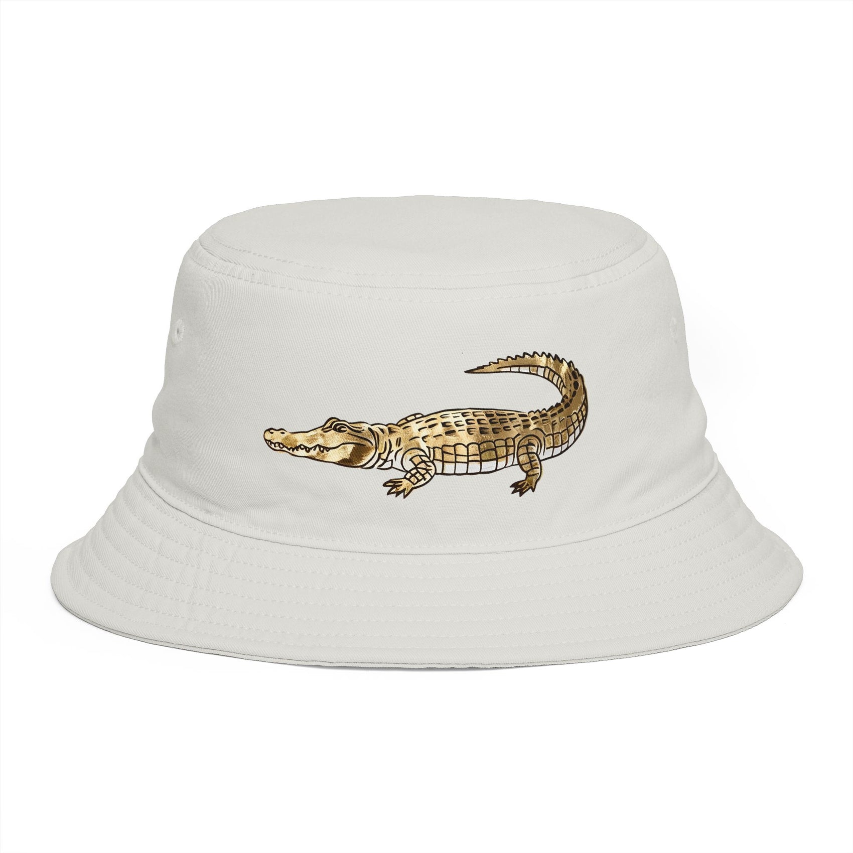 Black Crocodile Bucket Hat Embroidered Animal Safari Cap Trendy Streetwear Fisherman Hat Gift for Him Outdoor Summer Style South Africa Gift