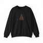 Brown Gold Minimalist Embroidered Christmas Tree Sweatshirt For Women Cozy Holiday Crewneck Elegant Winter Pullover Festive Gift Idea Xmas