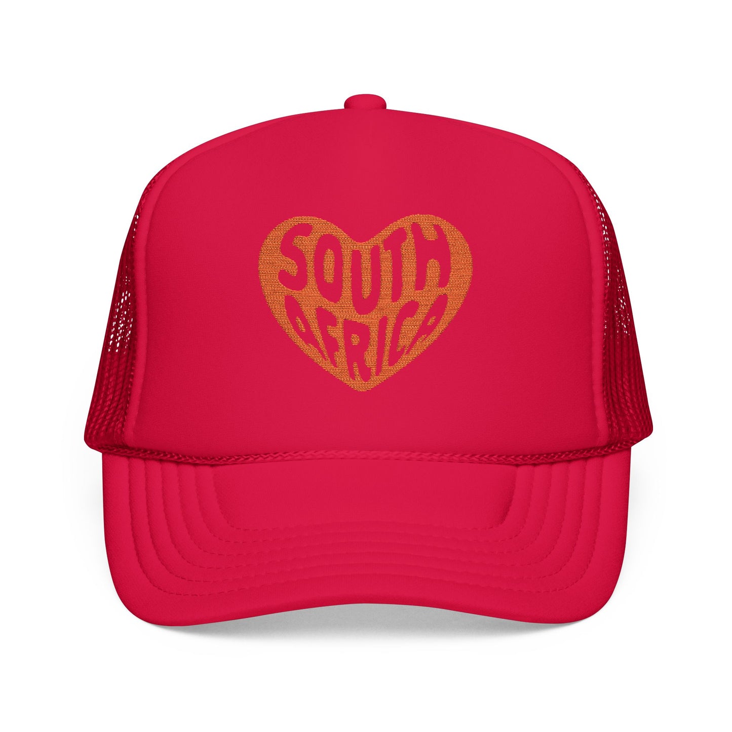 South Africa Embroidered Hat Gift For Travelers White Foam Mesh Cap Travel Embroidery Hat Africa Gift Summer Hat Unisex Streetwear Cap