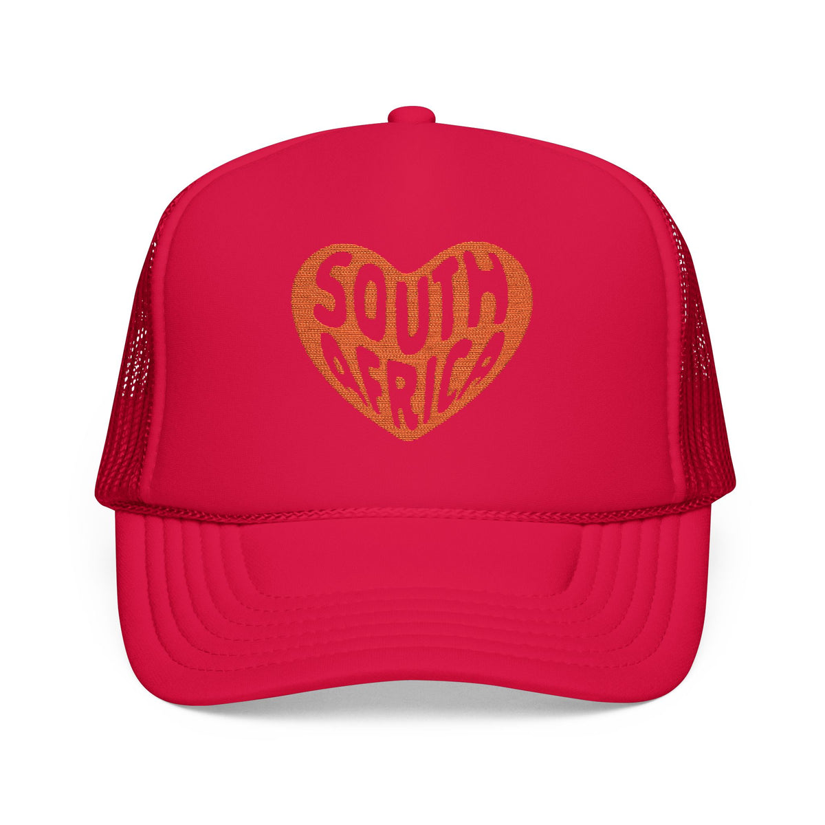 South Africa Embroidered Hat Gift For Travelers White Foam Mesh Cap Travel Embroidery Hat Africa Gift Summer Hat Unisex Streetwear Cap