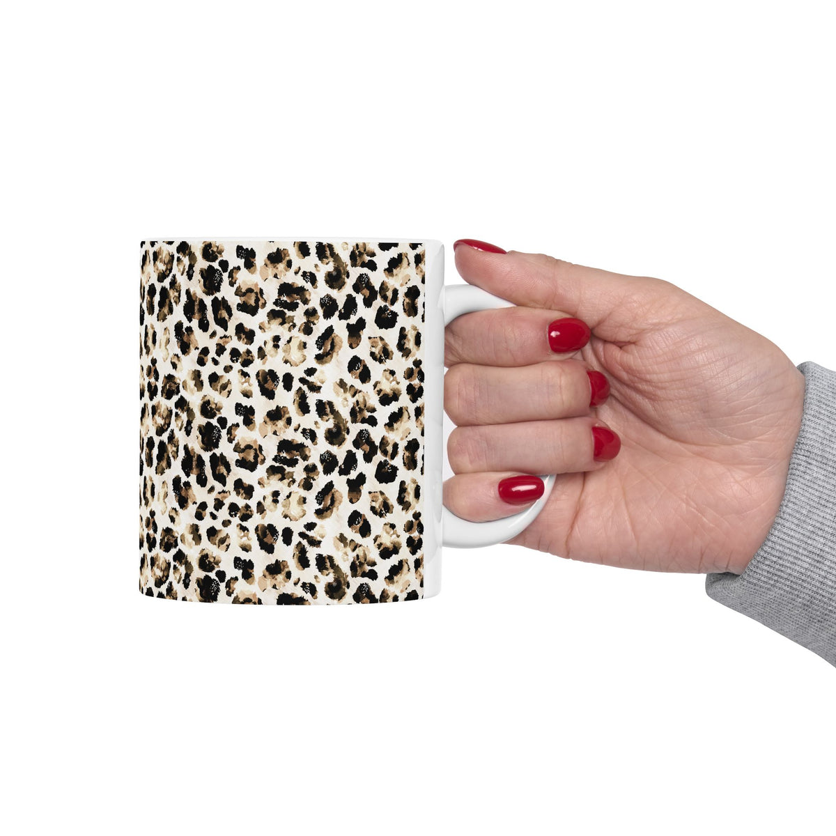 Leopard Print Mug for Coffee Lovers Neutral Animal Print Tea Cup Chic Aesthetic Kitchen Gift for Her Decor Gift For Africa Lover Safari Cup