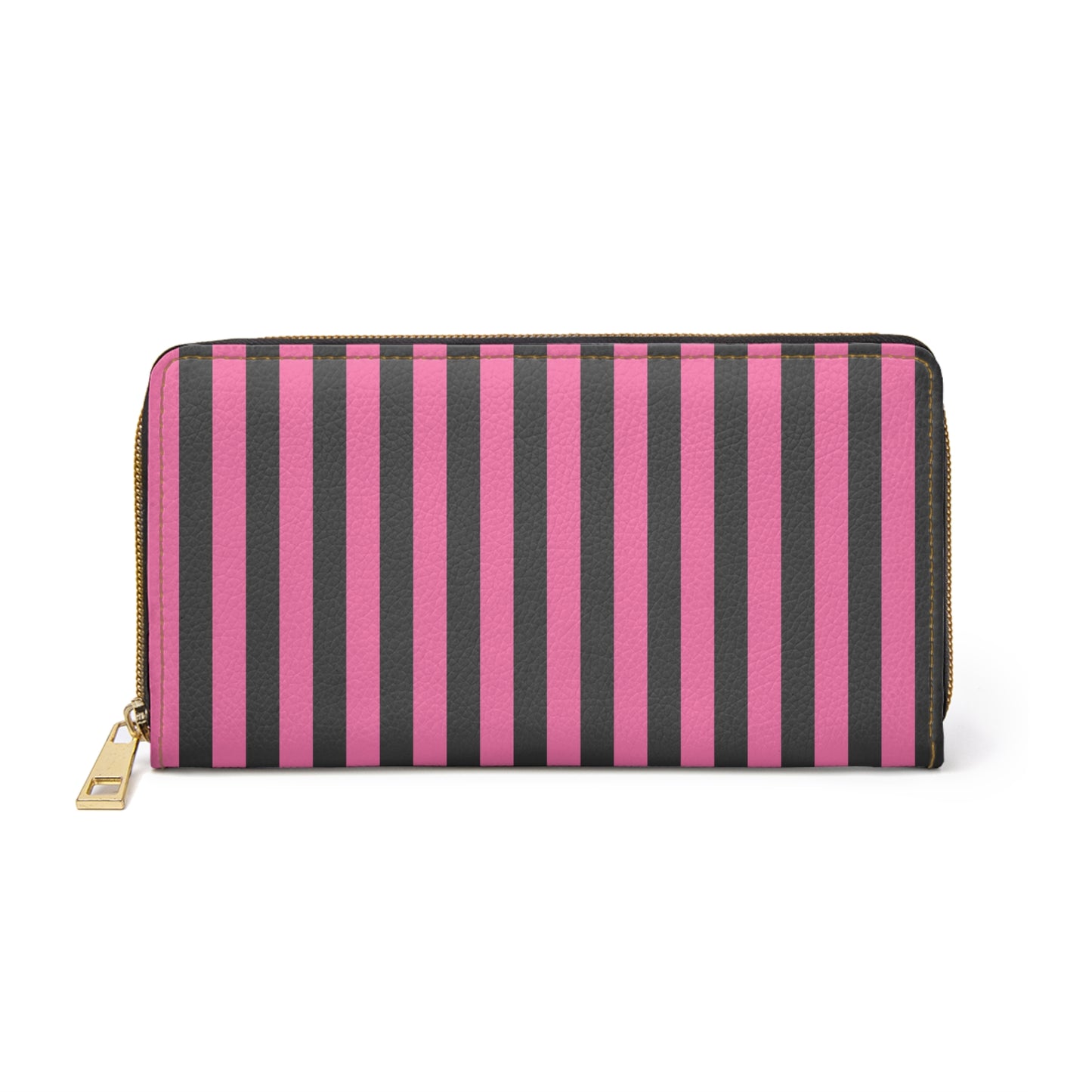 Pink Stripe Purse, Stylish Pink Striped Zipper Wallet, Fashion Accessory, Gift for Her, Trendy Purse, Everyday Use, Birthday Present
