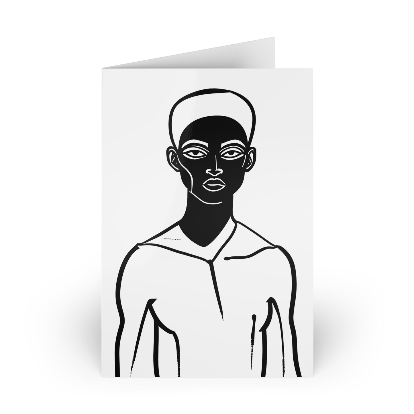 South African Greeting Card Africa Lover Present Cultural Art Gift Minimalist Portrait Stationery Birthday Keepsake Modern Celebration Note