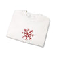 Embroidered Snowflake Sweatshirt Minimalist Winter Pullover Dainty Holiday Crewneck Subtle Festive Top Cozy Christmas Snow Lover Gift Xmas