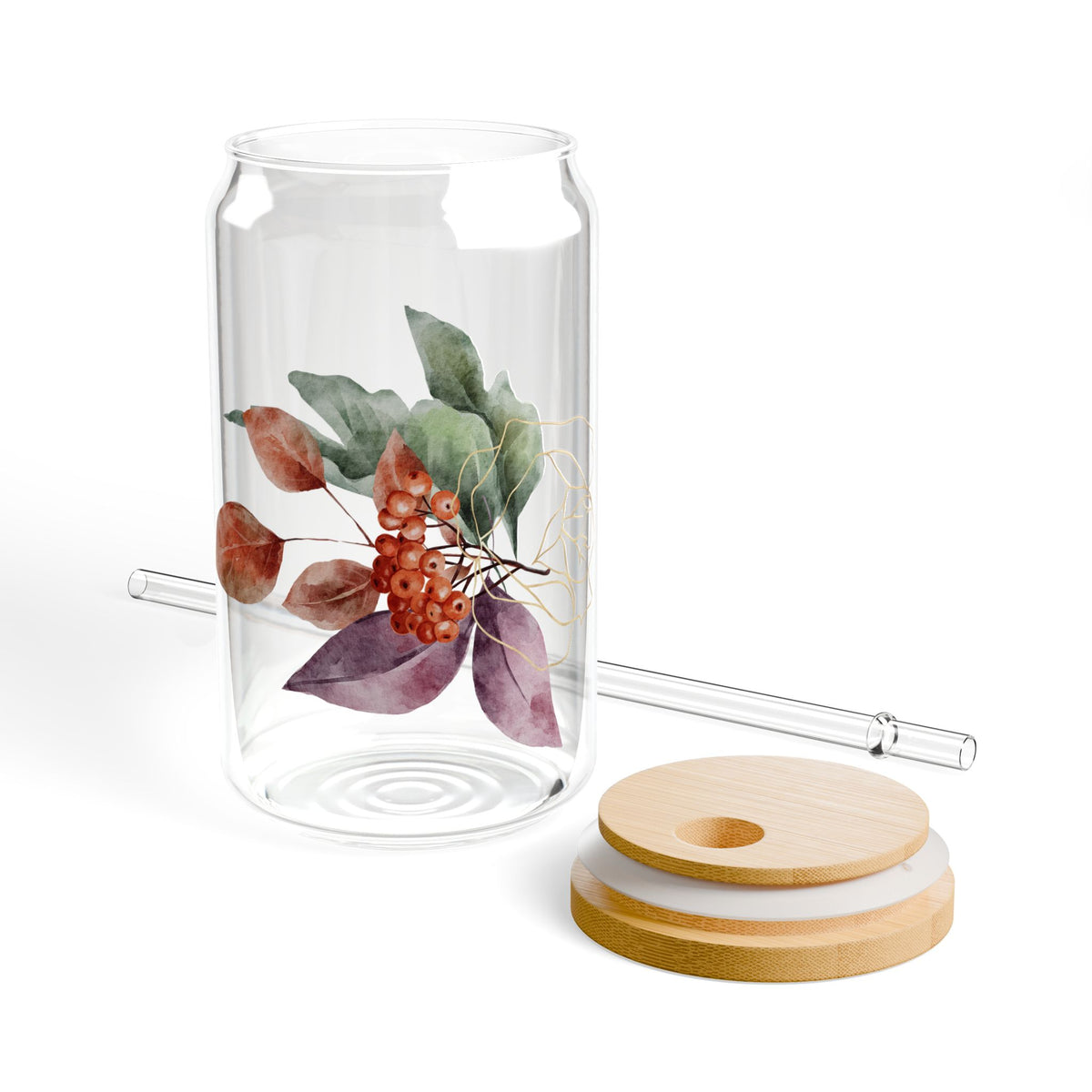 Sipper Glass Wildflower Kitchen Cup Floral Drinkware Cottagecore Gift Rustic Home Decor Spring Brunch Present For Her Tea Lover Housewarming