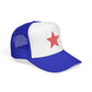 Fourth Of July Embroidered Red Star Hat Patriotic Trucker Cap Memorial Day Outfit USA Travel Souvenir USA Expat Gift Beach Day Cap Cute Vibe