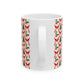 Pattern Christmas Mug Gift For Mom Tree Holly Coffee Cup Present For Sister Red Bow Ceramic Holiday Drinkware