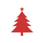 Red Christmas Tree Sticker Gift For Brother Minimal Holiday Vinyl Decal Festive Laptop Accent Stocking Stuffer Present For Dad Style Charm