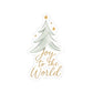 Joy To The World Christmas Sticker Gift For Teacher Holiday Tree Decal Present For Roommate Festive Script Vinyl Laptop Art Style Charm