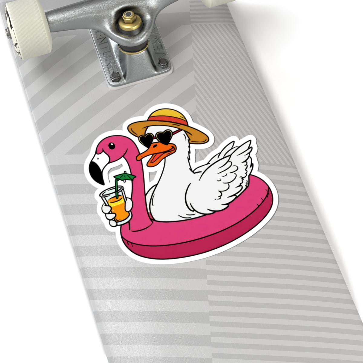 Sticker For Duck Lovers Girls Trip Gift Summer Pool Party Decal Cocktail Fan Present Beach Vacation Accessory Funny Goose Birthday Surprise