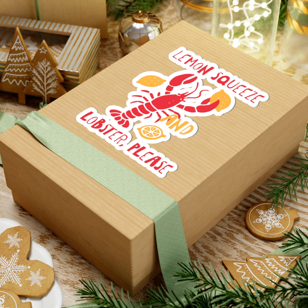 Funny Lobster Vinyl Sticker For Seafood Lover Gift Nautical Summer Decal For Italy Travel Sticker For Laptop Sticker For Foodie Gift Sticker