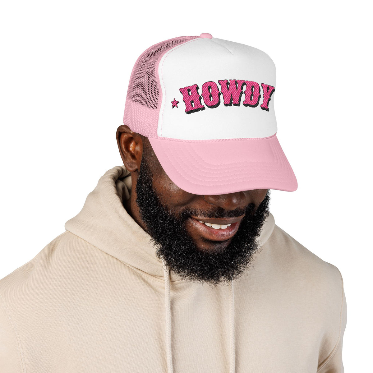 Embroidered Cowgirl Hat Howdy Trucker Hat Gift For Her Pink Western Foam Cap Gift For Cowgirl Friend Hat For Beach Goers Gift For Summer Hat