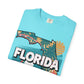 Florida Map T Shirt Summer Florida Tee Beach Aesthetic Shirt Sunshine State Graphic Tee Travel Aesthetic Top Florida Vacation Shirt USA Top