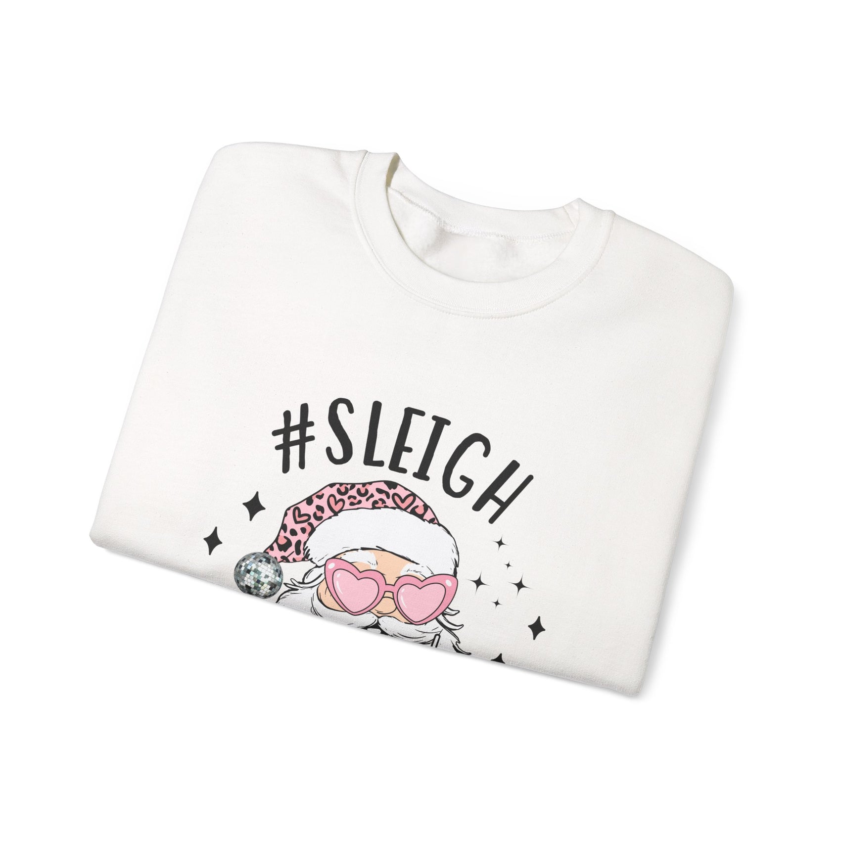 Sleigh Santa Sweatshirt Gift For Wife Funny Holiday Present For Sister Trendy Graphic Crewneck Seasonal Winter Pullover Cute Cozy Top