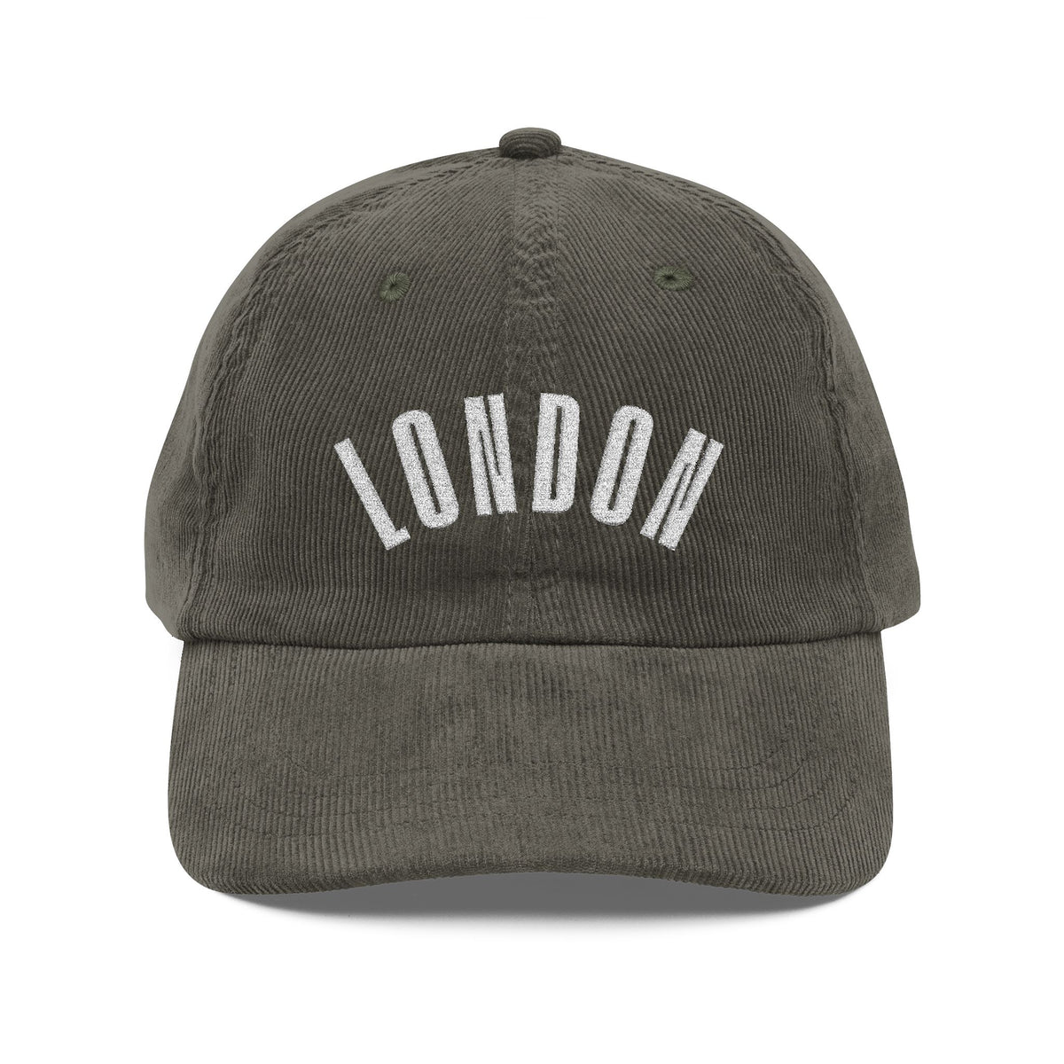 London Corduroy Cap Embroidered Vintage Dad Hat UK Travel Hat Embroidered City Cap British Style Hat Weekend Adventure Gift Adjustable Hat