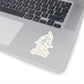 Joy To The World Christmas Sticker Gift For Teacher Holiday Tree Decal Present For Roommate Festive Script Vinyl Laptop Art Style Charm