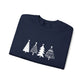 Nordic Christmas Tree Sweatshirt Girlfriend Gift Minimal Holiday Crewneck Scandinavian Winter Sweater Cozy Festive Pullover Modern Xmas Gift