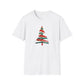 Christmas Tree T-Shirt Gift For Sister Holiday Tee Coworker Present Teacher Shirt Grandma Winter Graphic Top Casual Apparel Painted Outfit