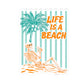 Summerween Decal Beach Lover Gift Tropical Vacation Sticker Skeleton Art Coastal Aesthetic Gift For Laptop Summer Water Bottle Decal Gift