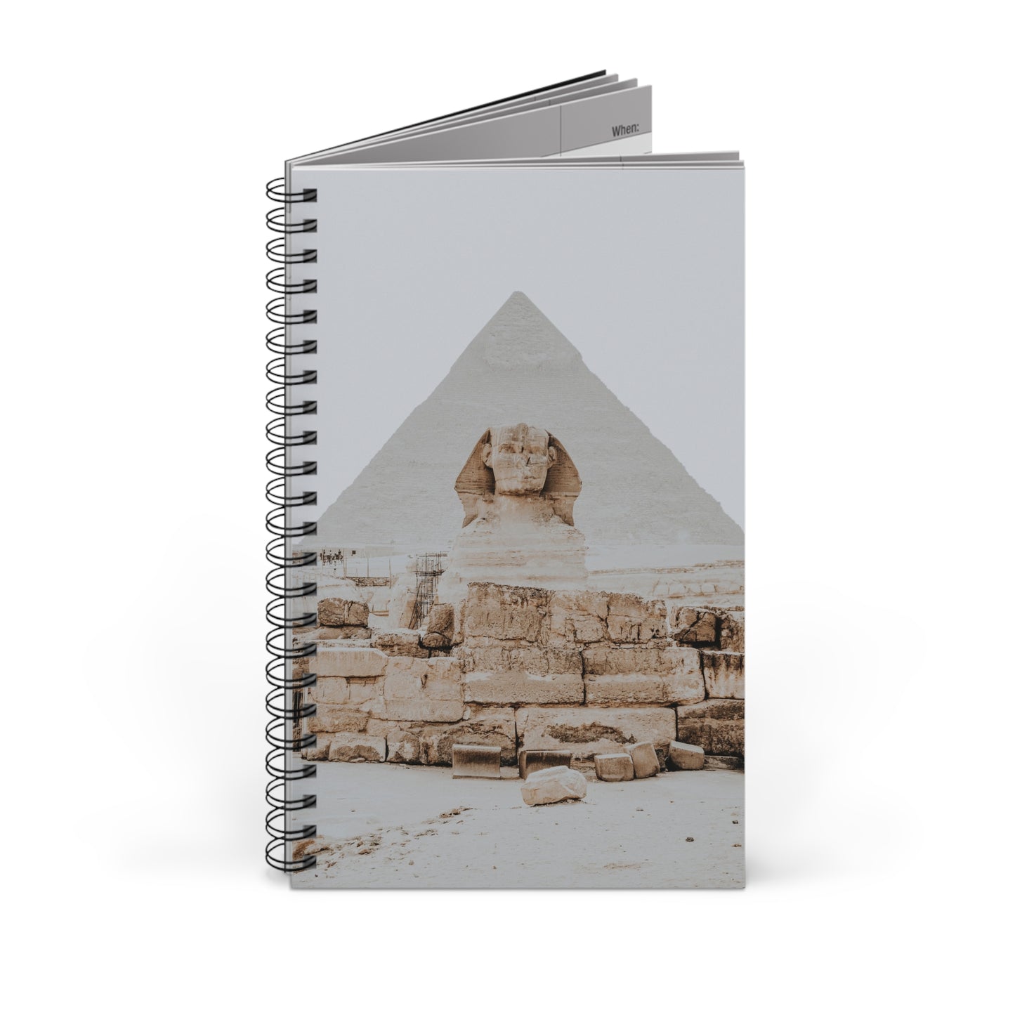 Great Sphinx Spiral Notebook Egypt Gift Pyramid Journal Cairo Travel Diary Ancient Wonders Writing Book Archaeology Lover Present History
