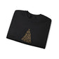 Brown Gold Minimalist Embroidered Christmas Tree Sweatshirt For Women Cozy Holiday Crewneck Elegant Winter Pullover Festive Gift Idea Xmas