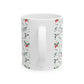 Pattern Christmas Mug Gift For Mom Holly Berry Coffee Cup Present For Sister Winter Drinkware Botanical Ceramic
