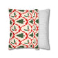 Christmas Tree Pillowcase Gift For Mom Holiday Cushion Cover Present For Sister Red Bow Faux Suede Winter Home Decor Cozy Sofa Accent Style
