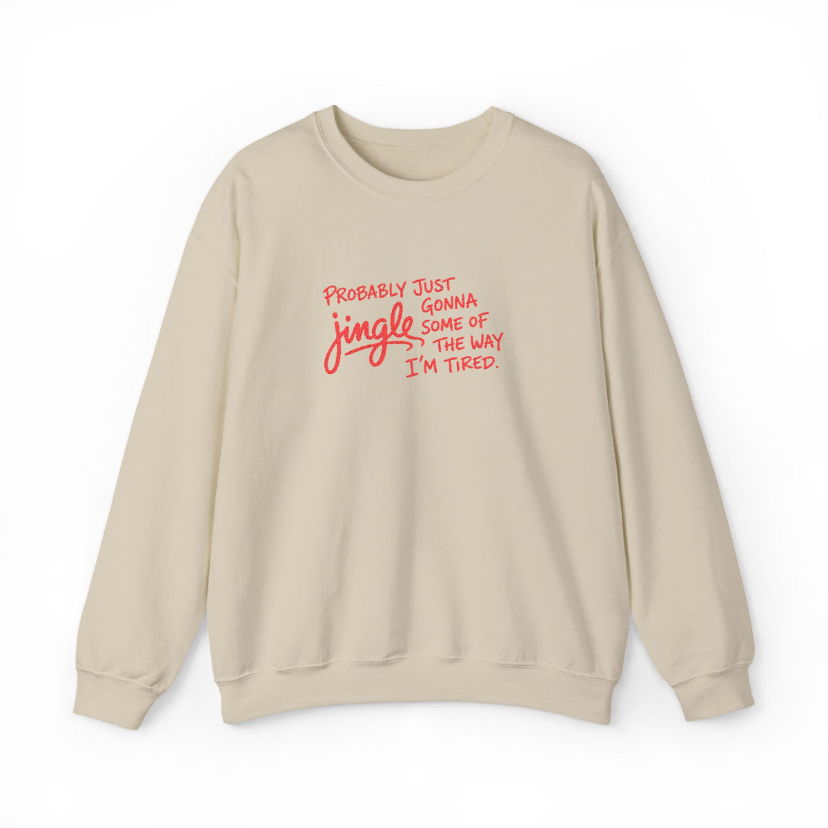 Funny Tired Christmas Sweatshirt Gift For Wife Holiday Crewneck Present For Sister Sarcastic Winter Pullover Cozy Seasonal Outfit Top Style