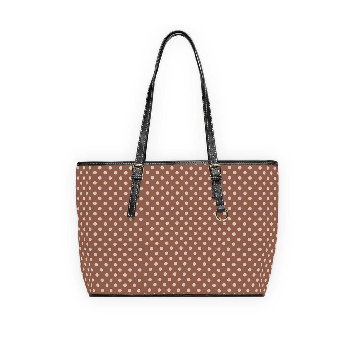 Polka Dot Shoulder Bag Fall Fashion Gift Brown Tote Everyday Purse Work Accessory Autumn Outfit Shopper Birthday Present Womens Wardrobe