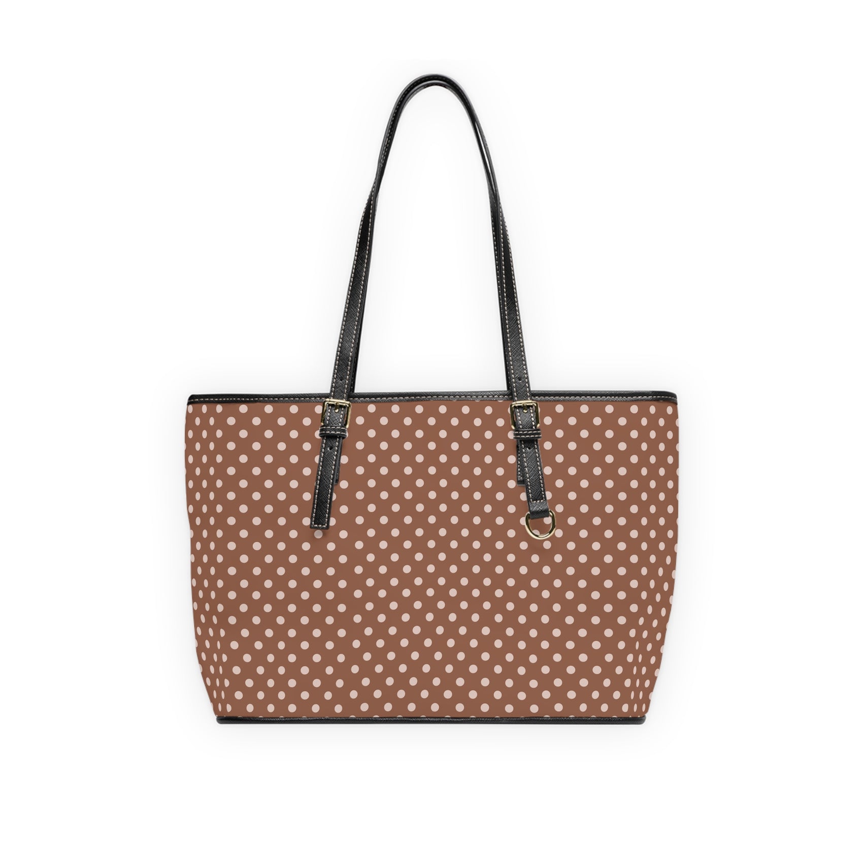 Polka Dot Shoulder Bag Fall Fashion Gift Brown Tote Everyday Purse Work Accessory Autumn Outfit Shopper Birthday Present Womens Wardrobe