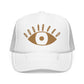Evil Eye Trucker Hat Embroidered Mystic Cap Mesh Snapback Gift For Sister Girlfriend Mom Boho Festival Accessory Golden Symbol Style Charm
