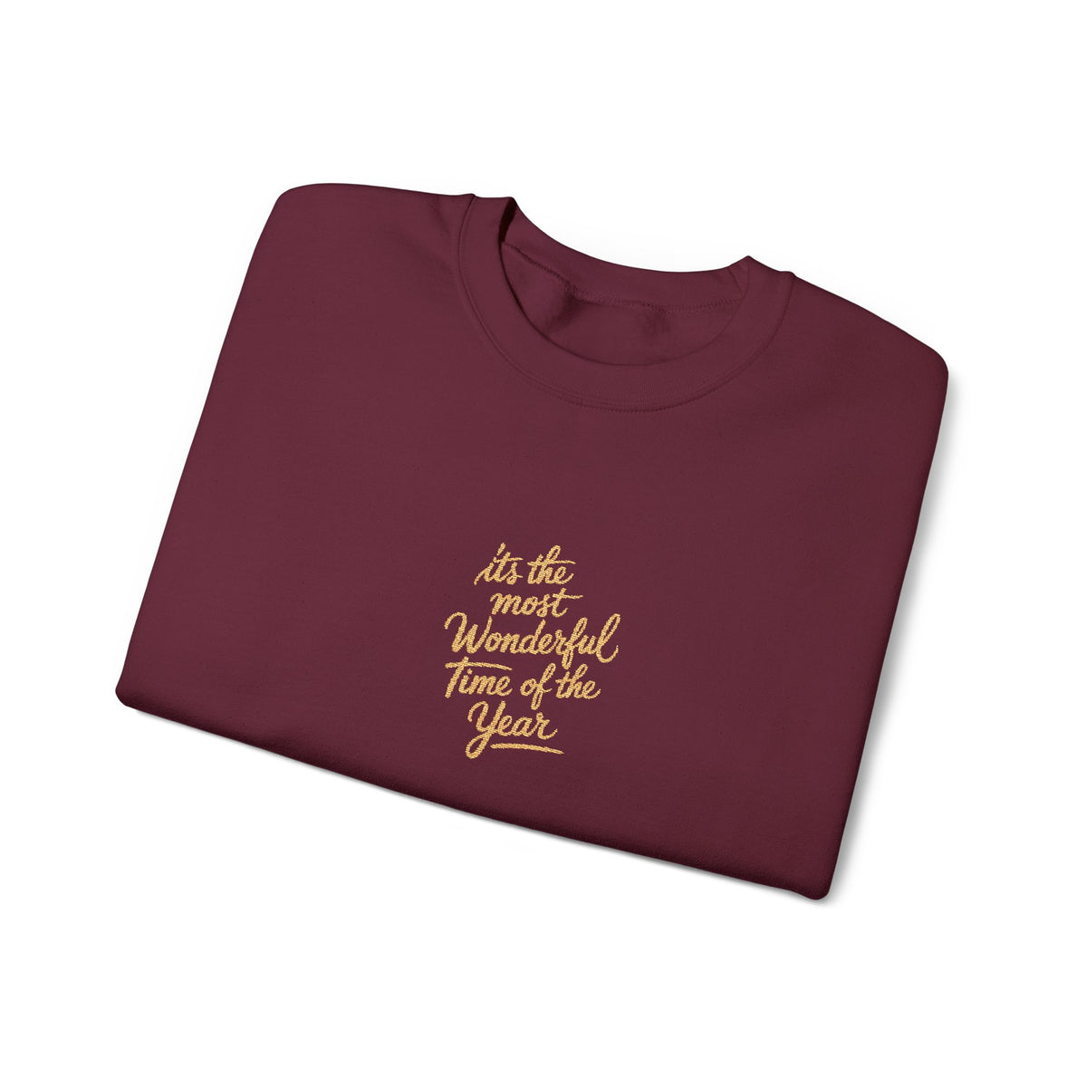 Christmas Wonderful Time Sweatshirt Gift For Mom Holiday Crewneck Seasonal Winter Present For Wife Elegant Script Pullover Cozy December