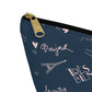 Paris Travel Accessory Pouch For Her Cute Makeup Bag Insert Navy Toiletry Organizer Parisian Decor Chic Pencil Case Present For Teen Girl