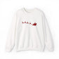 Minimalist Embroidered Christmas Sweatshirt For Woman Top Cozy Santa Sleigh Crewneck Holiday Pullover Winter Gift For Her Christmas Gift