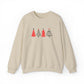 Minimalist Christmas Tree Sweatshirt Embroidered Holiday Crewneck For Matching Family Christmas Scandinavian Festive Gift Cozy Sweater