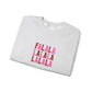 Embroidered Fa La La Sweatshirt Pink Holiday Pullover Caroling Crewneck Festive Music Lover Top Cute Christmas Singer Apparel Girly Top