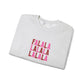 Embroidered Fa La La Sweatshirt Pink Holiday Pullover Caroling Crewneck Festive Music Lover Top Cute Christmas Singer Apparel Girly Top