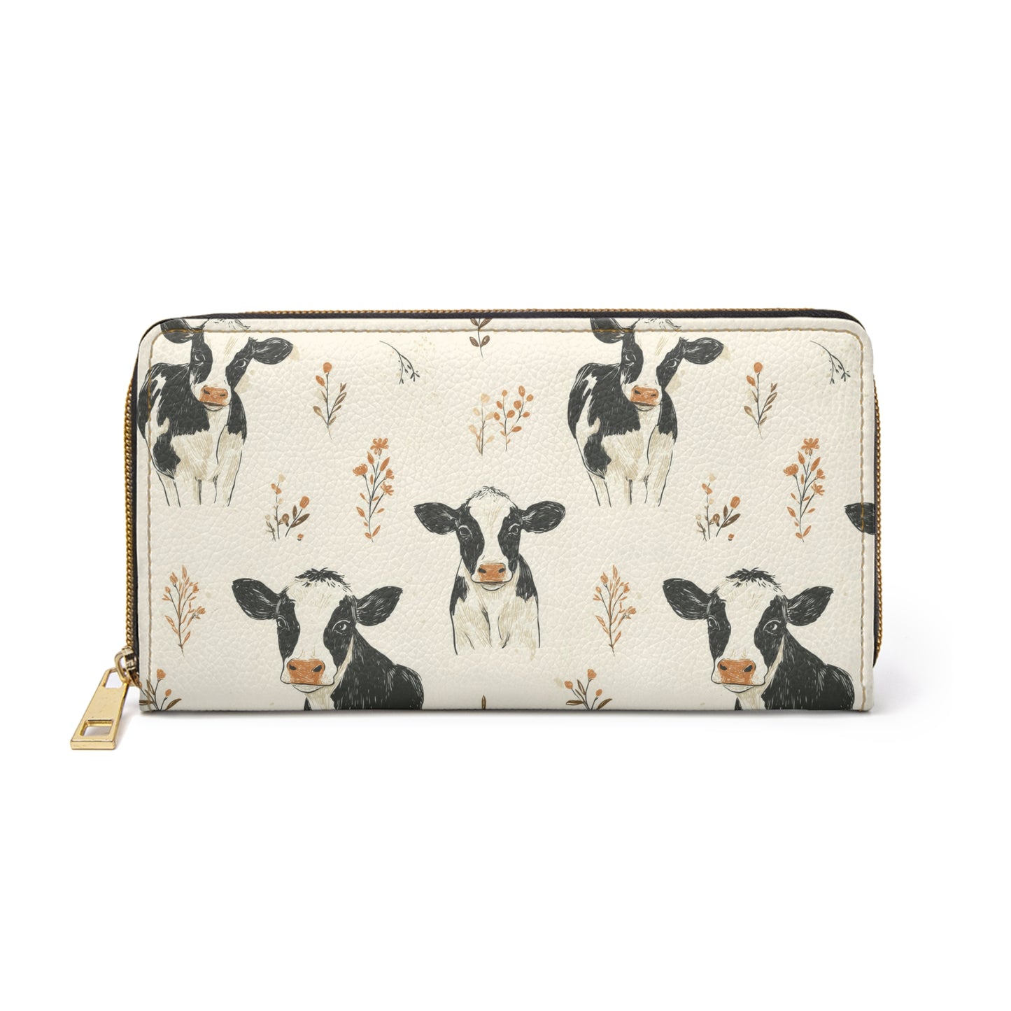 Cute Cow Purse Highland Cow Zip Wallet for Farmhouse Style Lover Rustic Country Purse Cute Cowgirl Accessory Western Gift for Her Wildflower
