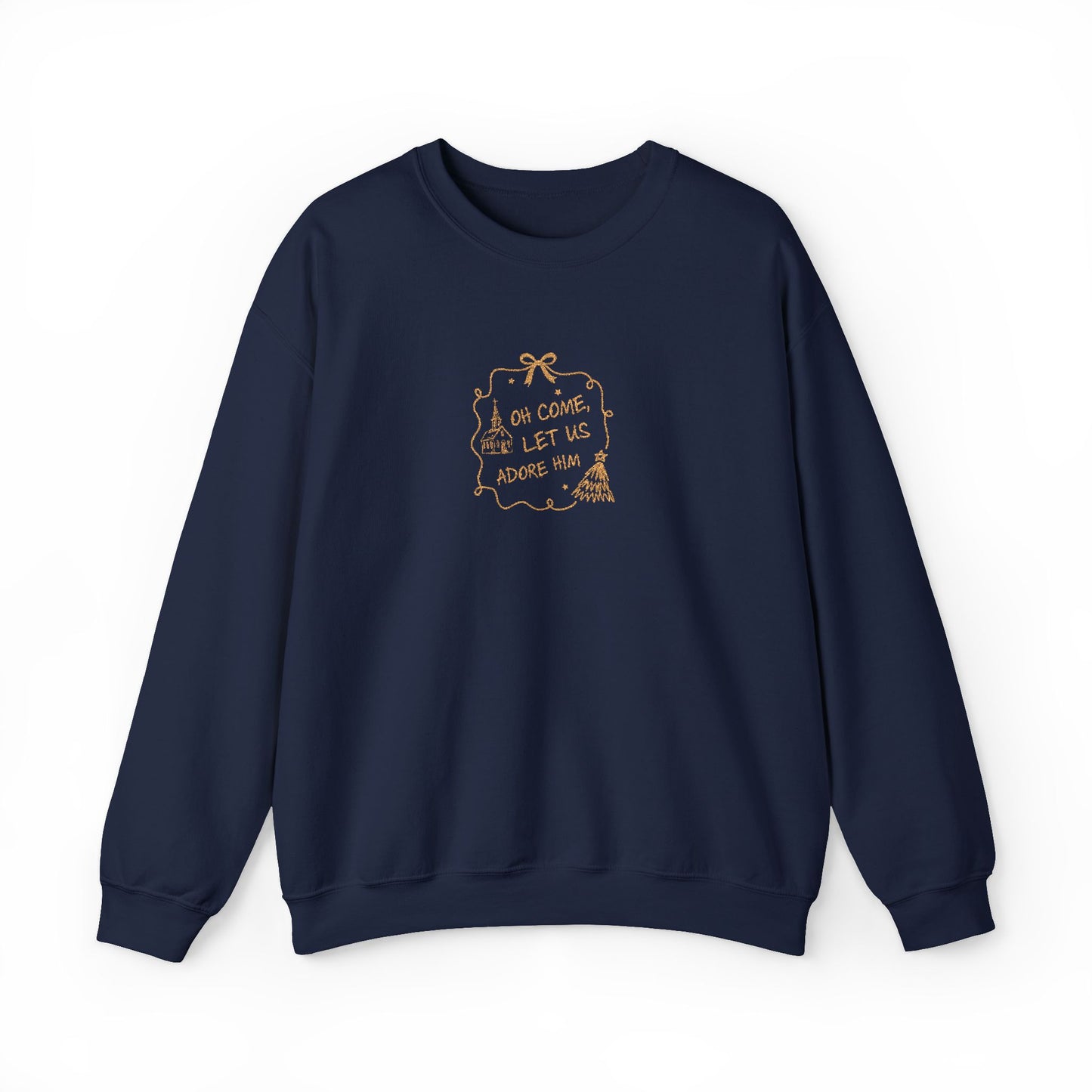 Adore Christmas Sweatshirt Gift For Mom Faith Crewneck Winter Present For Sister Framed Quote Pullover Cozy Holiday Church Outfit Top Style