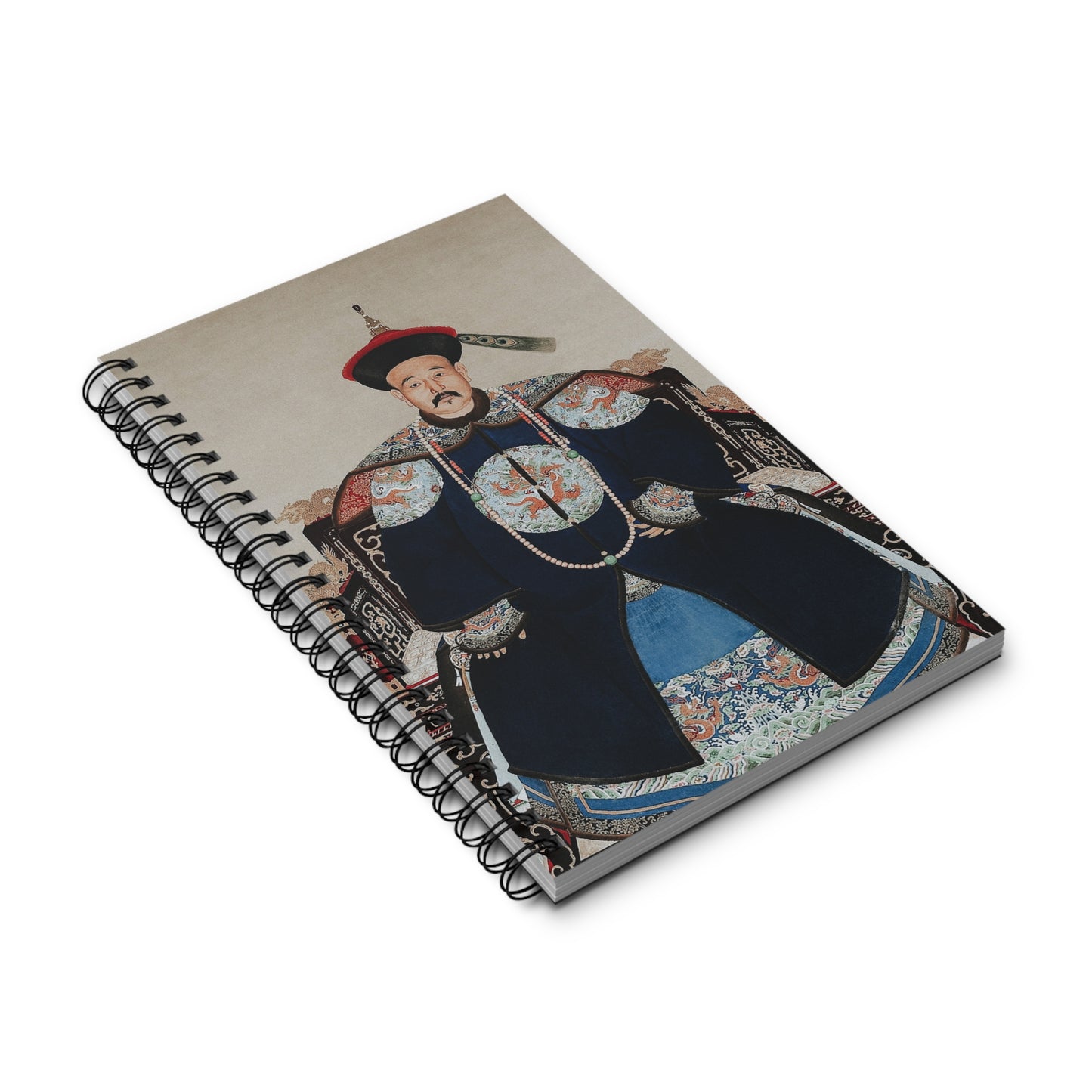 SUMMER - famous Painting Emperor Portrait Spiral Journal – Vintage Qing Dynasty Art Notebook