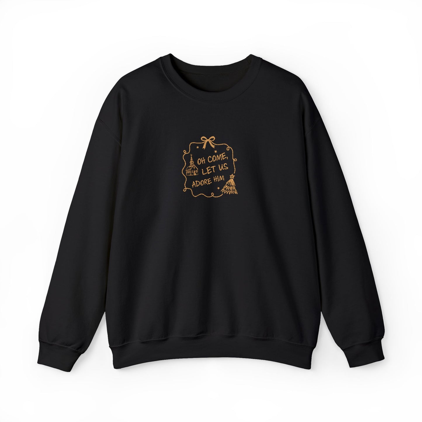 Adore Christmas Sweatshirt Gift For Mom Faith Crewneck Winter Present For Sister Framed Quote Pullover Cozy Holiday Church Outfit Top Style