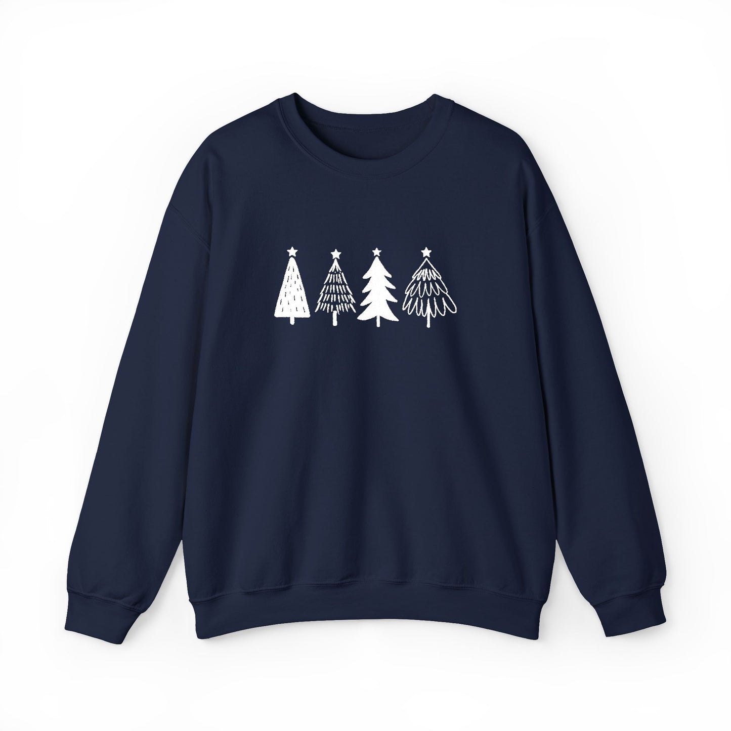 Nordic Christmas Tree Sweatshirt Girlfriend Gift Minimal Holiday Crewneck Scandinavian Winter Sweater Cozy Festive Pullover Modern Xmas Gift