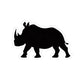 Black Rhino Silhouette Sticker | Kiss-Cut Sticker