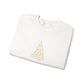 Brown Gold Minimalist Embroidered Christmas Tree Sweatshirt For Women Cozy Holiday Crewneck Elegant Winter Pullover Festive Gift Idea Xmas