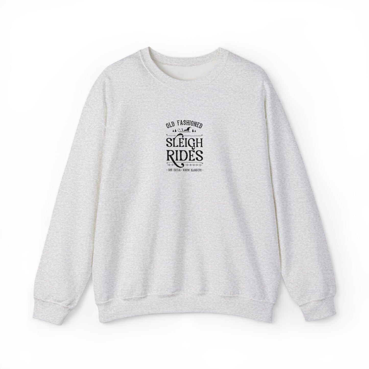 Sleigh Ride Sweatshirt Vintage Winter Pullover Hot Cocoa Lover Crewneck Snowy Day Top Reindeer Sleigh Apparel Christmas Pullover Cozy