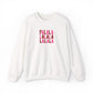 Embroidered Fa La La Sweatshirt Pink Holiday Pullover Caroling Crewneck Festive Music Lover Top Cute Christmas Singer Apparel Girly Top