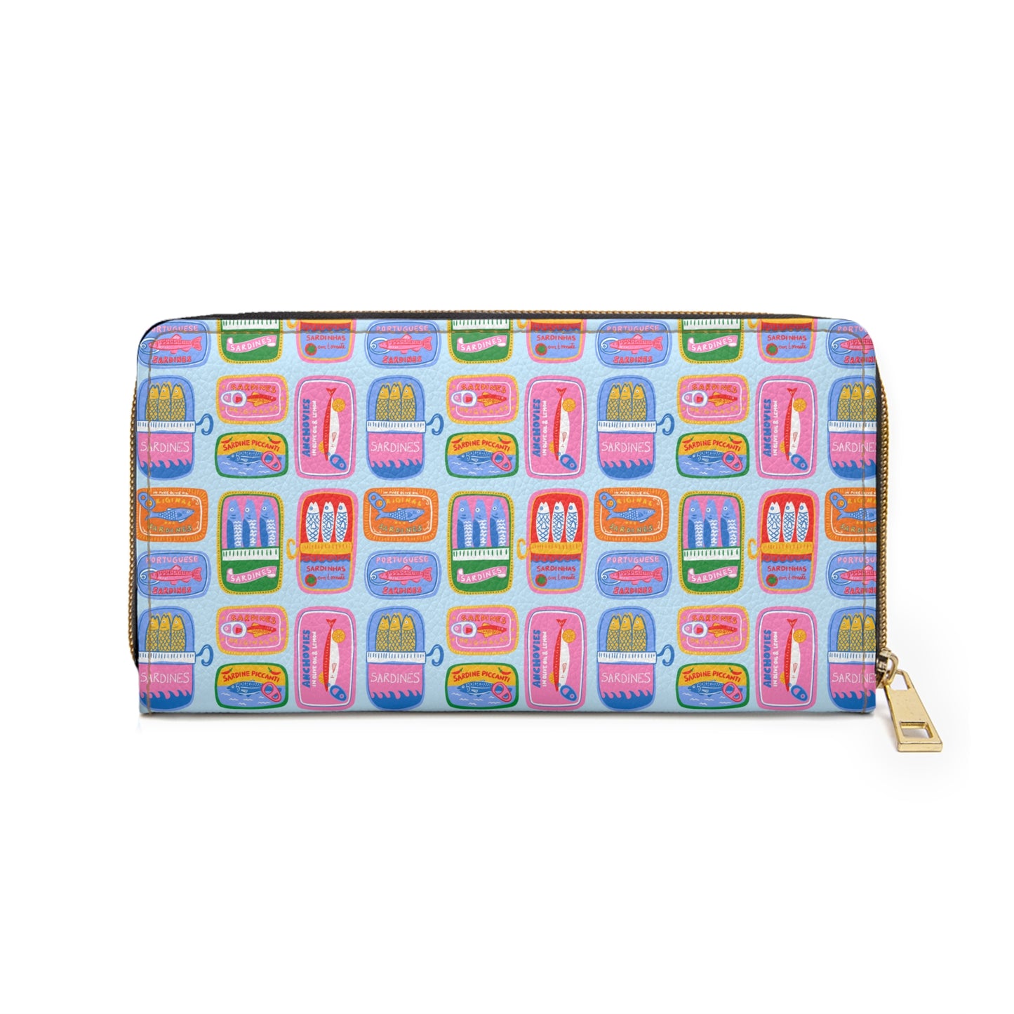 Cute Summer Purse Portugal Sardine Wallet For Travel Organizer Mediterranean Clutch Coastal Purse Gift For Woman Europe Vacation Accessory
